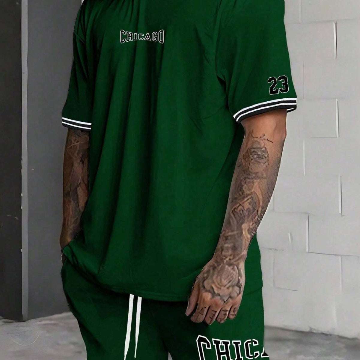 Short-sleeved T-shirt Suit Men's Summer New Fashion Trendy | Orazek UK Ltd