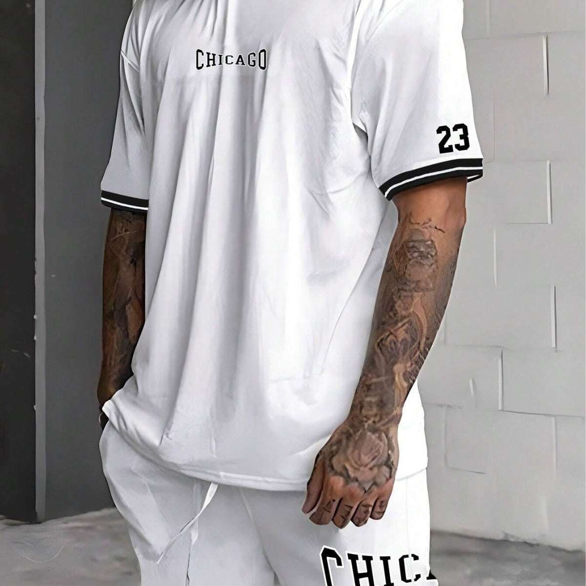 Short-sleeved T-shirt Suit Men's Summer New Fashion Trendy | Orazek UK Ltd