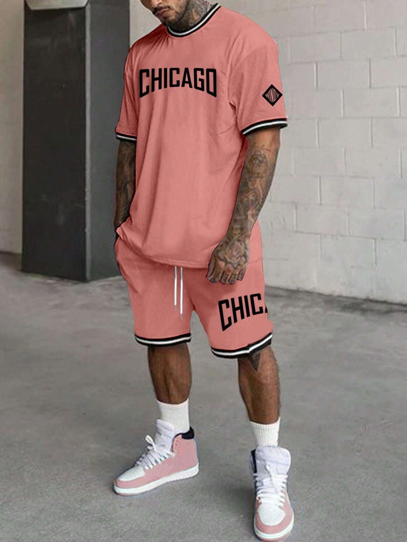 Short-sleeved T-shirt Suit Men's Summer New Fashion Trendy | Orazek UK Ltd