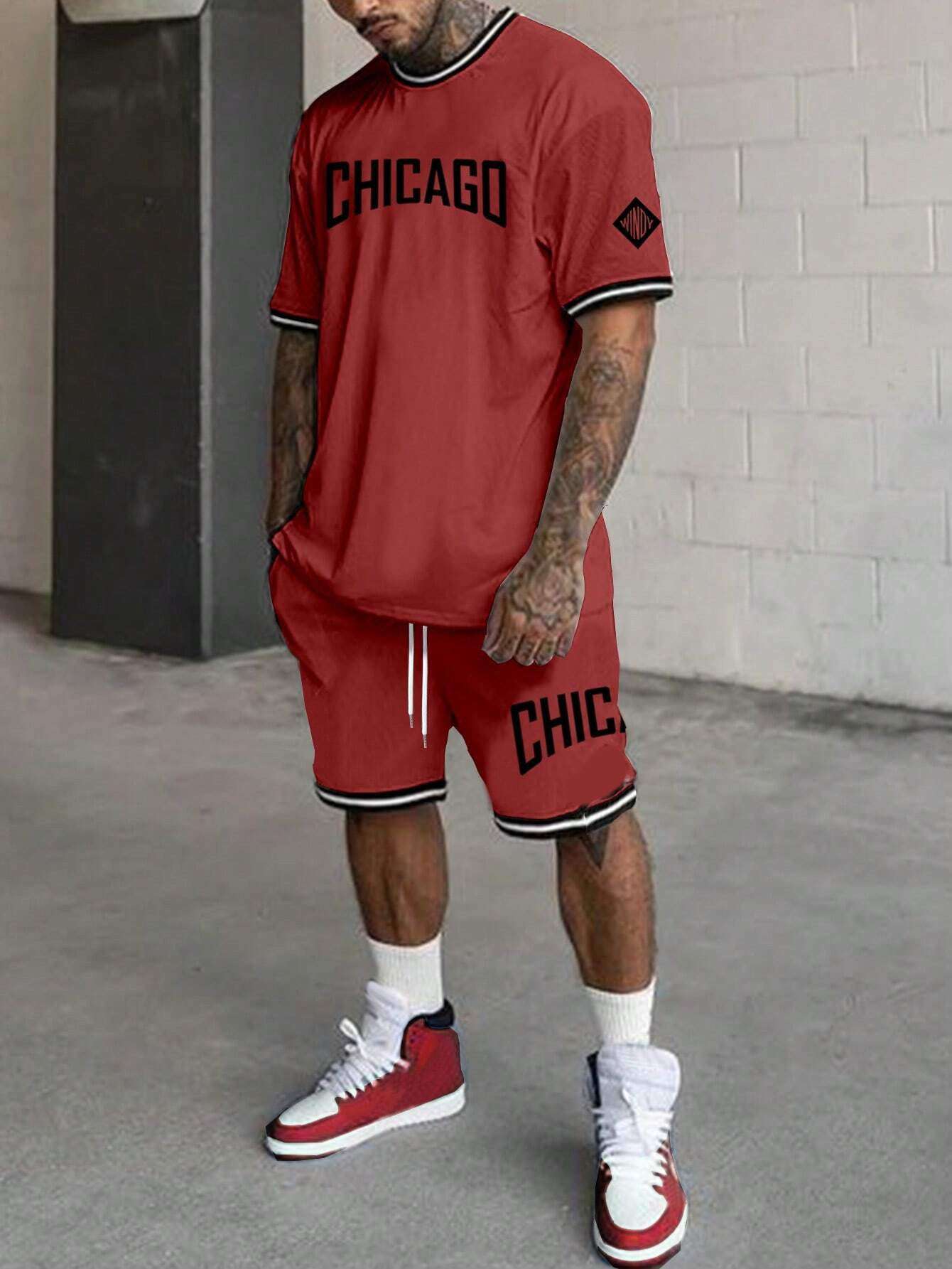 Short-sleeved T-shirt Suit Men's Summer New Fashion Trendy | Orazek UK Ltd