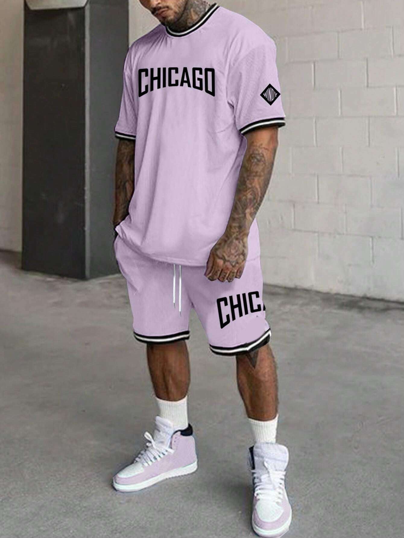 Short-sleeved T-shirt Suit Men's Summer New Fashion Trendy | Orazek UK Ltd