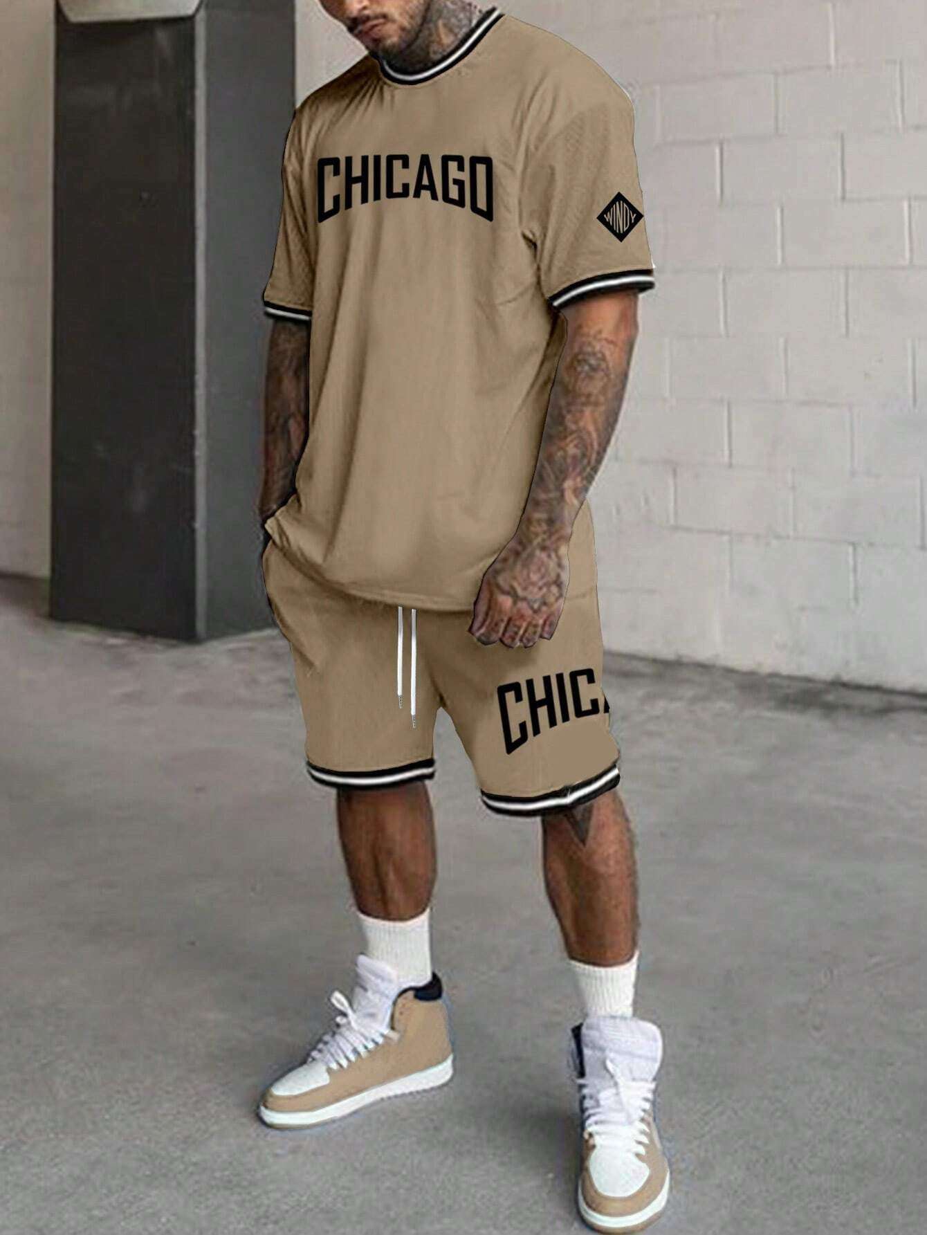 Short-sleeved T-shirt Suit Men's Summer New Fashion Trendy | Orazek UK Ltd