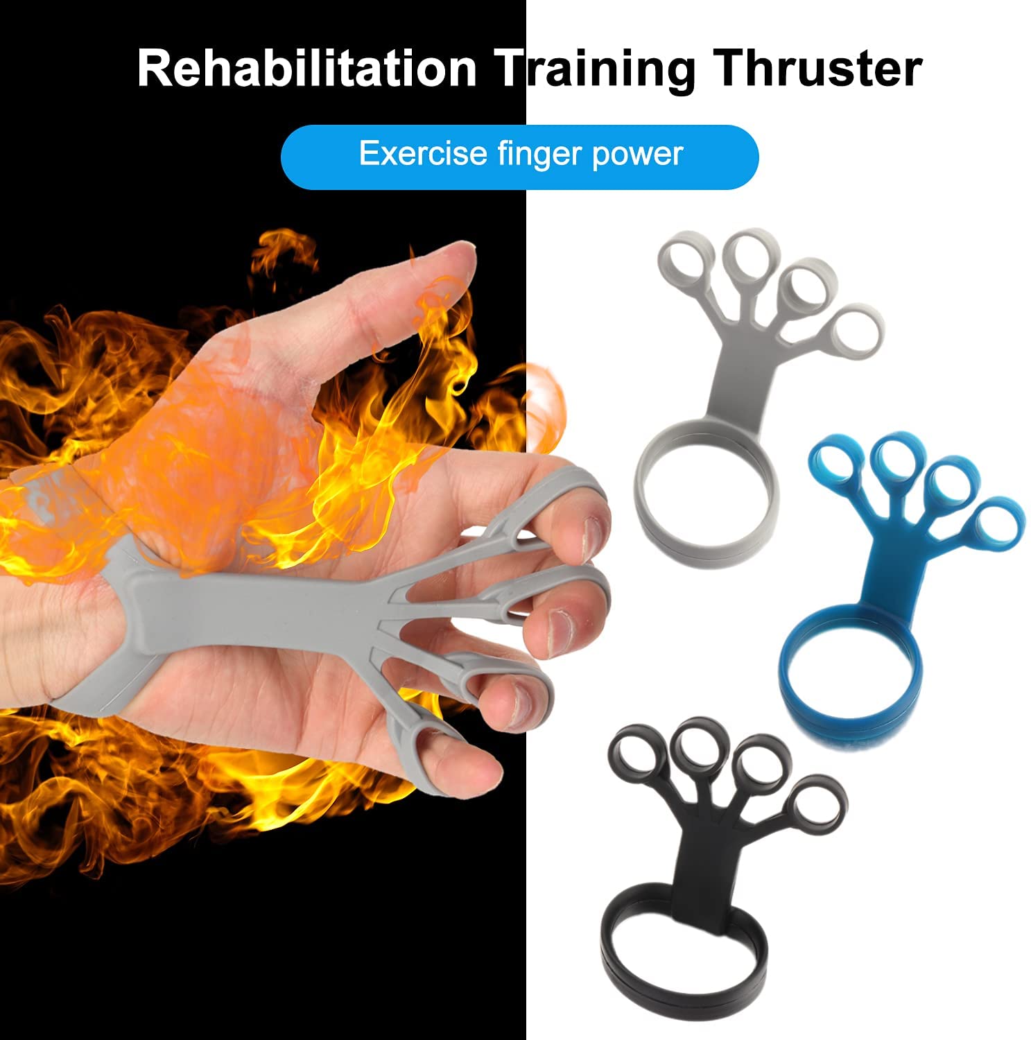 Silicone Grip Device Finger Exercise Stretcher Arthritis Hand Grip Trainer Strengthen Rehabilitation Training To Relieve Pain Orazek UK Ltd