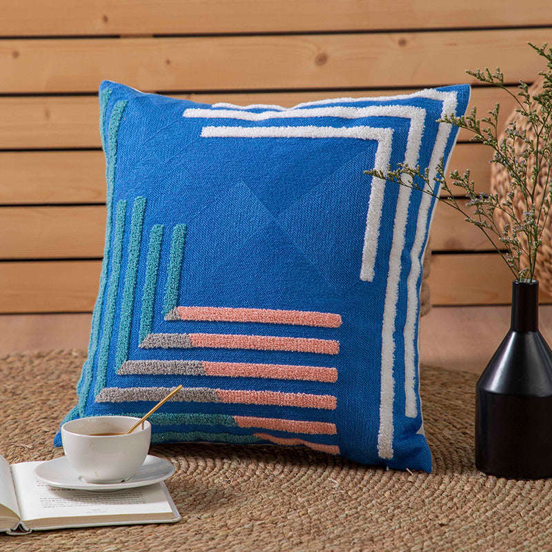 Simple Embroidered Throw Pillow Cushion Cover | Orazek UK Ltd