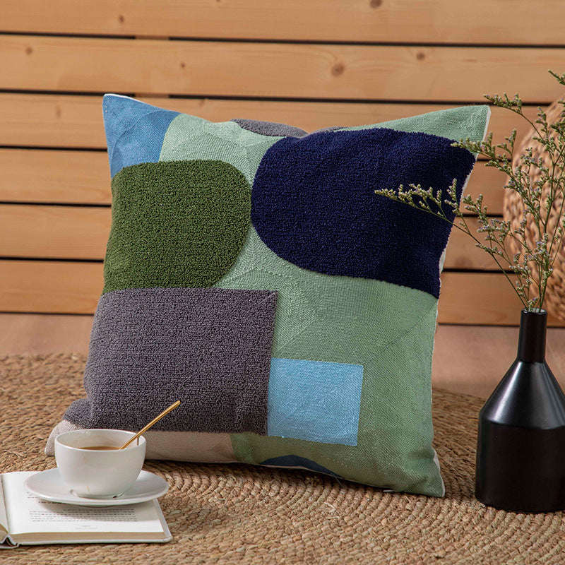 Simple Embroidered Throw Pillow Cushion Cover | Orazek UK Ltd