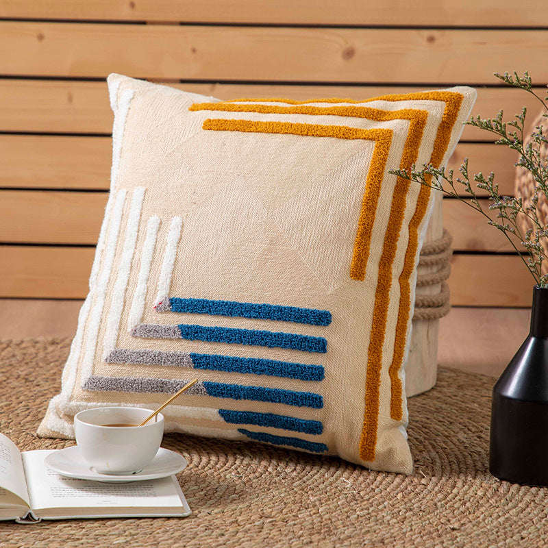 Simple Embroidered Throw Pillow Cushion Cover | Orazek UK Ltd