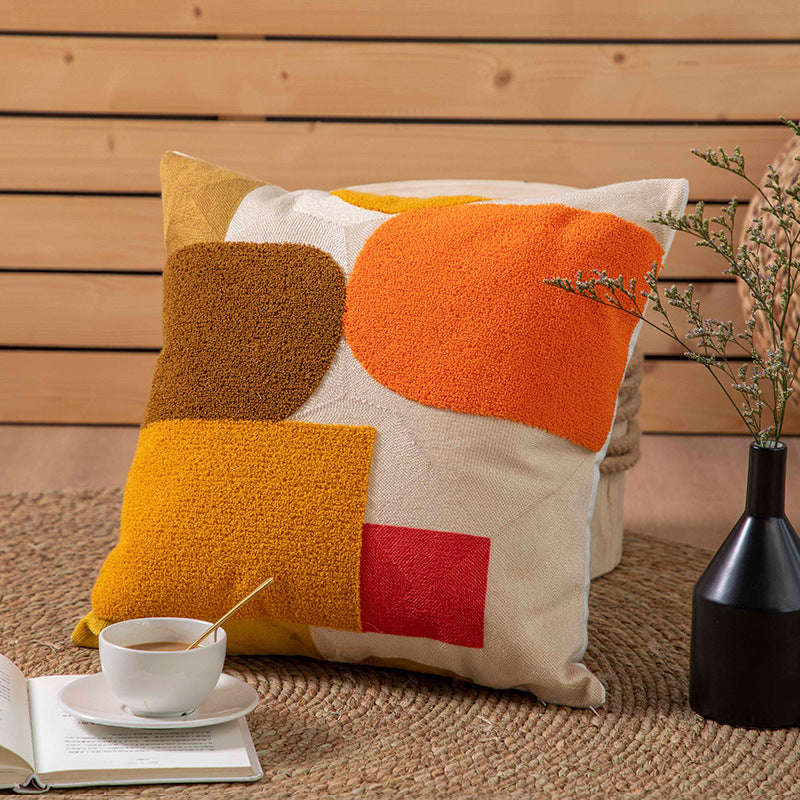Simple Embroidered Throw Pillow Cushion Cover Orazek UK Ltd