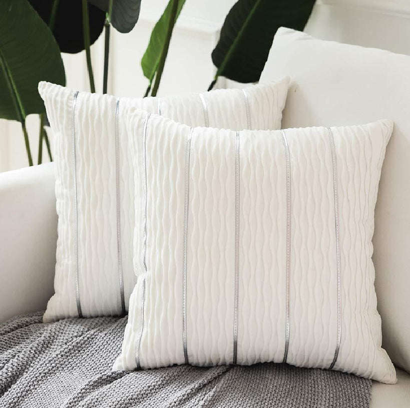 Simple Luxury Striped Velvet Pillow Cover Pillow Cushion Cover Pillow Case Covers for Sofa Flannel Velvet Sofa Cushion Cover Orazek UK Ltd