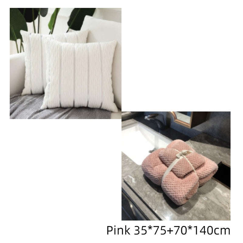 Simple Luxury Striped Velvet Pillow Cover Pillow Cushion Cover Pillow Case Covers for Sofa Flannel Velvet Sofa Cushion Cover Orazek UK Ltd