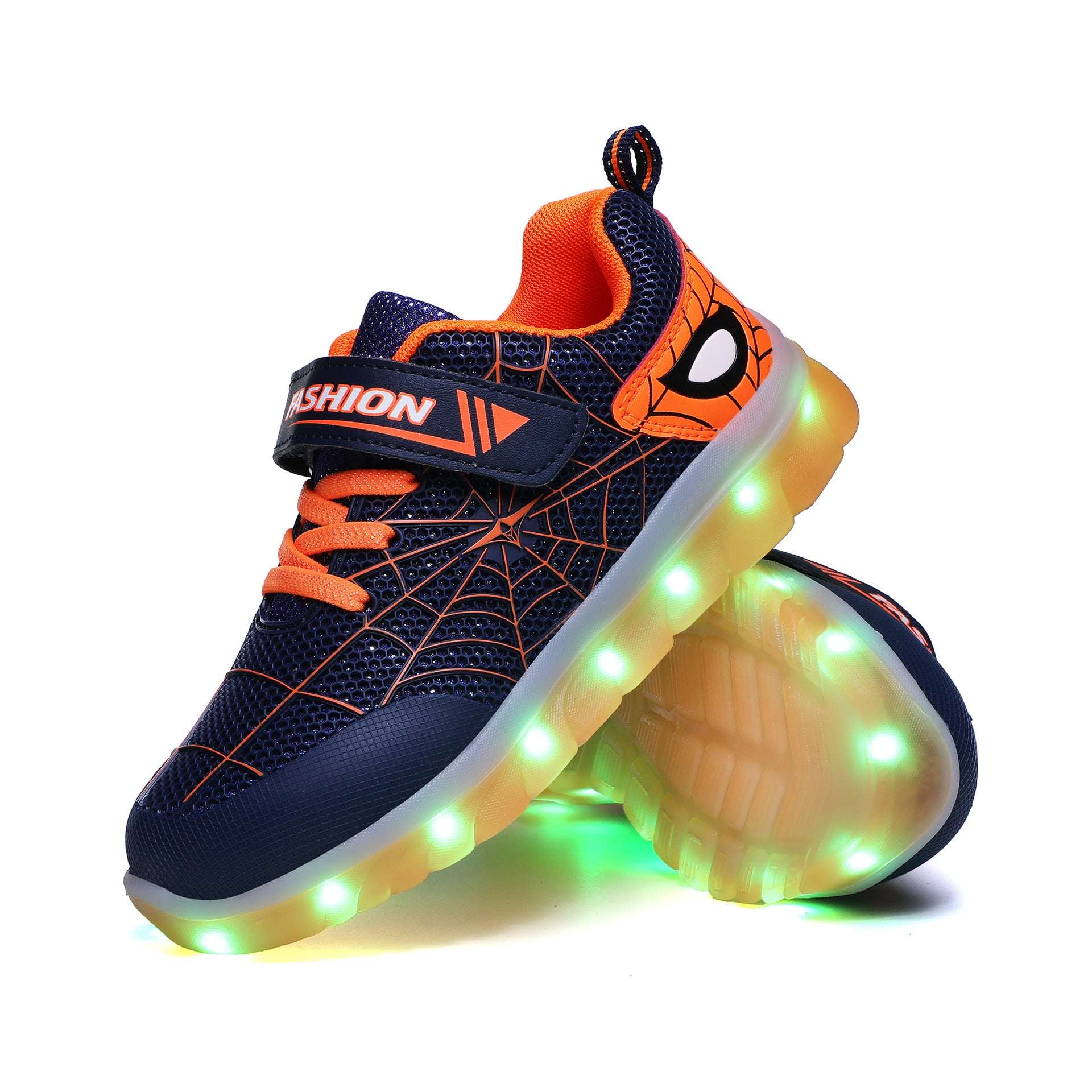 Size 26-37 Kids Led USB Recharge Glowing Shoes Children's Hook Loop Orazek UK Ltd
