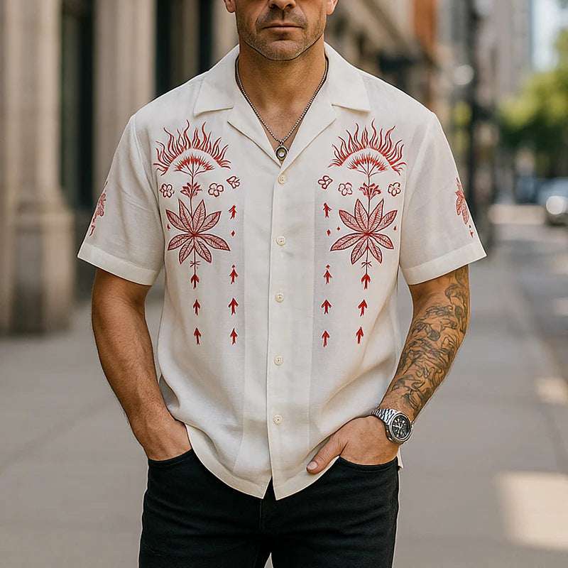 Slim Fit Short Sleeve Shirt Summer Men's Solid Color Casual Tops Orazek UK Ltd