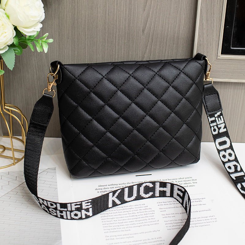 Small Messenger Bag For Women Trend Lingge Embroidery Female Shoulder Bags Fashion Chain Ladies Crossbody Purse | Orazek UK Ltd