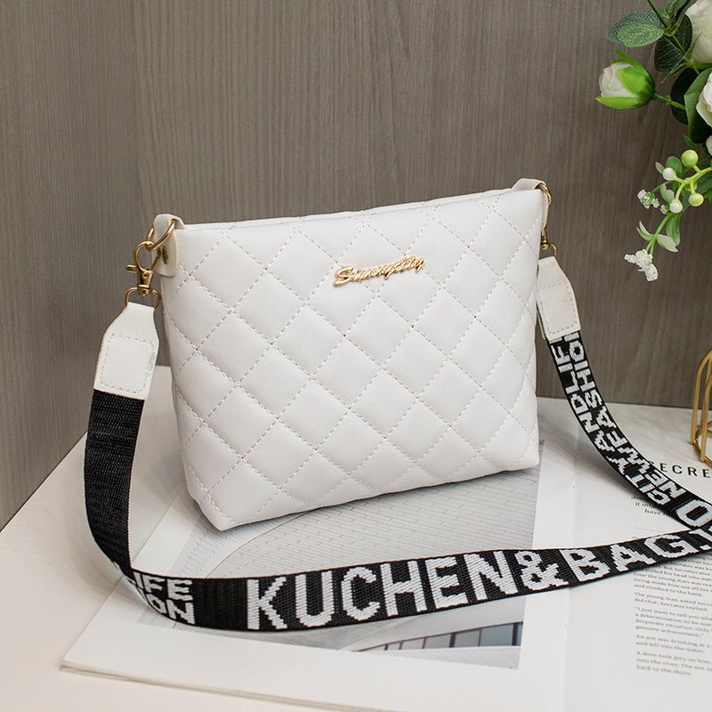 Small Messenger Bag For Women Trend Lingge Embroidery Female Shoulder Bags Fashion Chain Ladies Crossbody Purse | Orazek UK Ltd