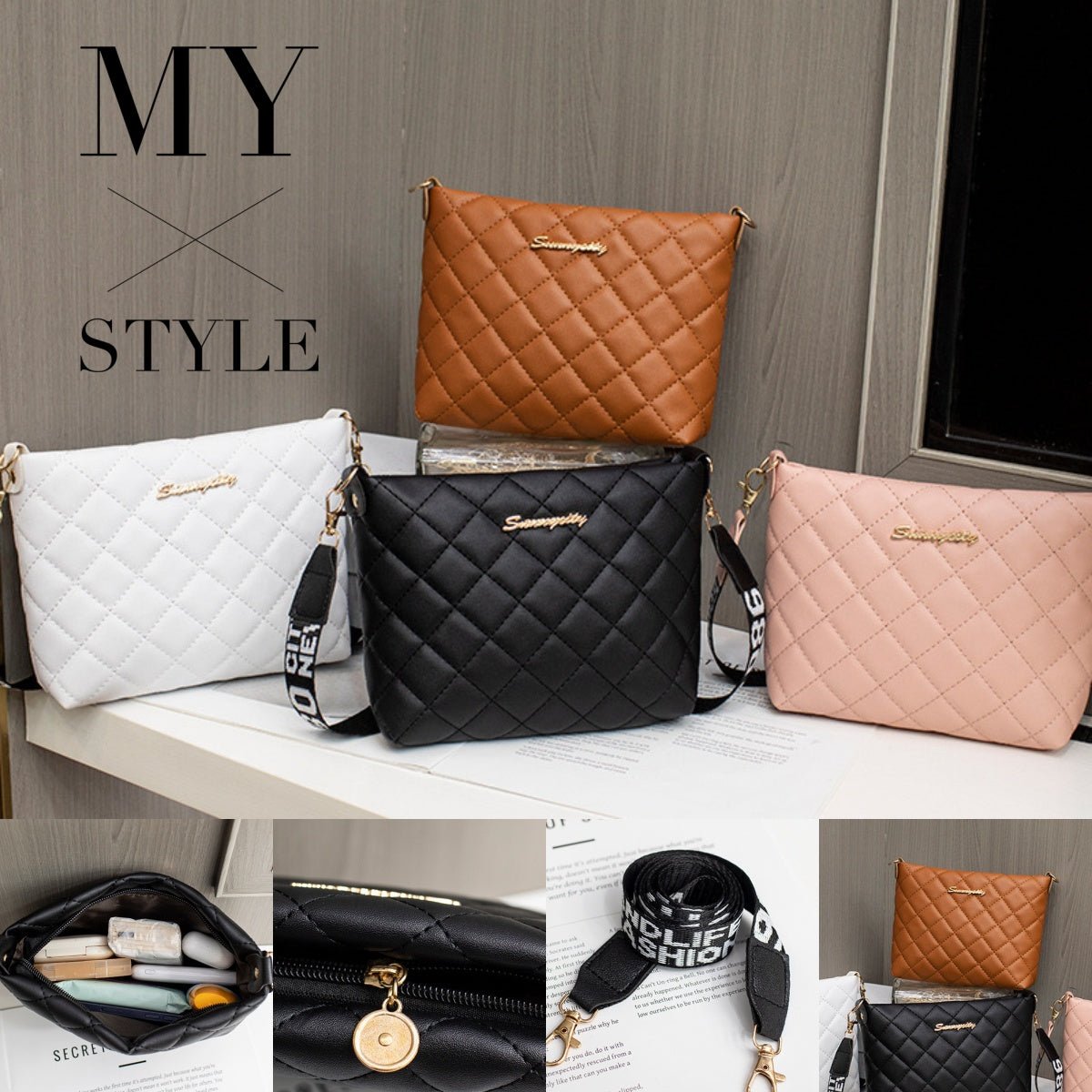 Small Messenger Bag For Women Trend Lingge Embroidery Female Shoulder Bags Fashion Chain Ladies Crossbody Purse | Orazek UK Ltd