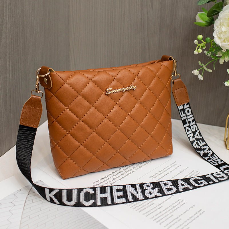 Small Messenger Bag For Women Trend Lingge Embroidery Female Shoulder Bags Fashion Chain Ladies Crossbody Purse | Orazek UK Ltd