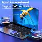 Portable Wireless Bone Conduction Speakers with LED Light - Bluetooth Vibration Speaker | Orazek UK Ltd