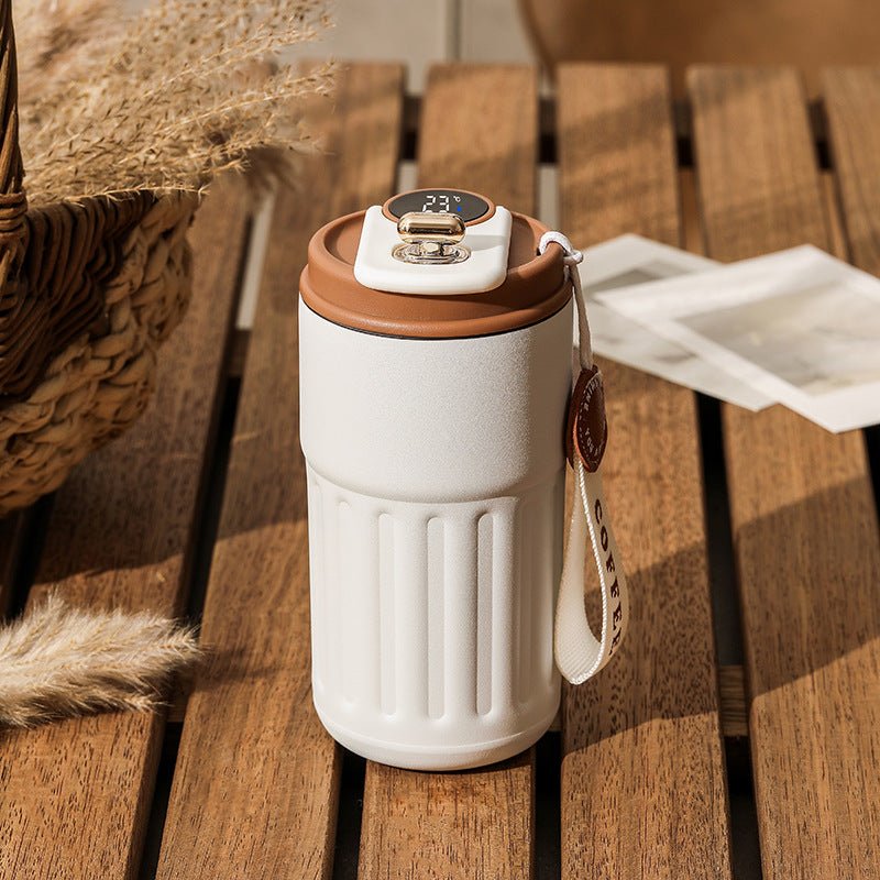 Smart Digital Thermal Bottle Portable Coffee Mug Stainless Steel Water Bottle In-Car Insulated Cup Keep Cold Vacuum Flasks 450ml | Orazek UK Ltd