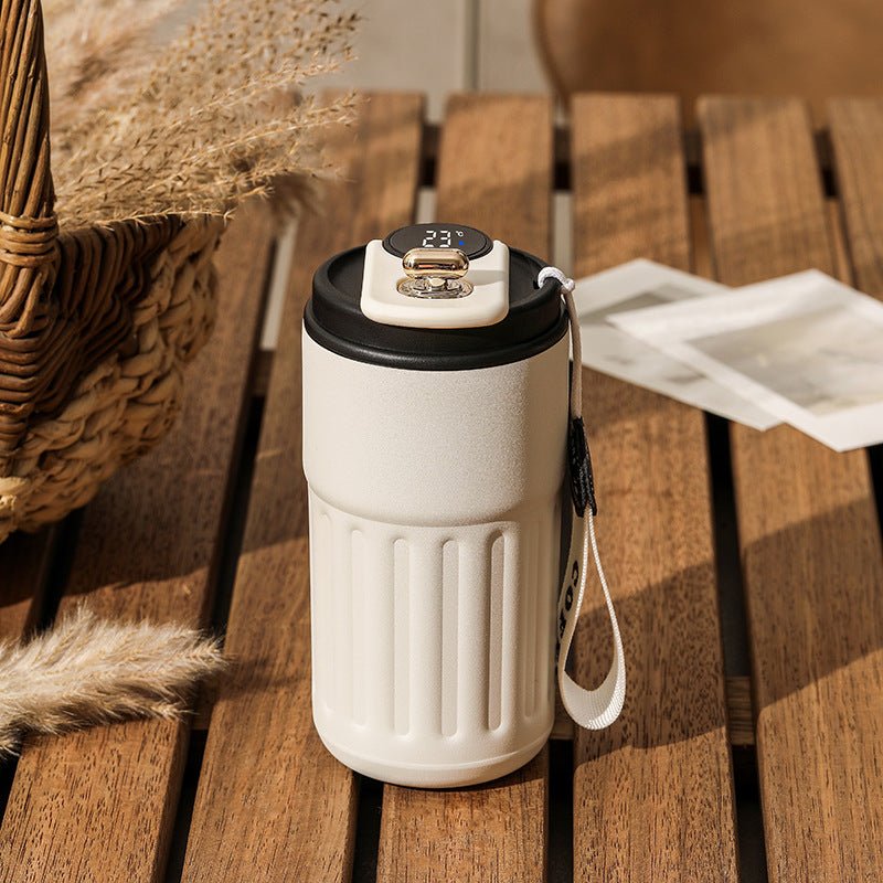 Smart Digital Thermal Bottle Portable Coffee Mug Stainless Steel Water Bottle In-Car Insulated Cup Keep Cold Vacuum Flasks 450ml | Orazek UK Ltd