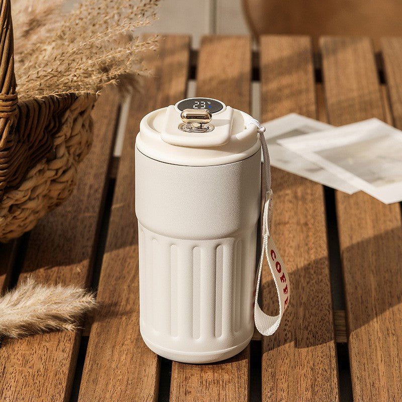 Smart Digital Thermal Bottle Portable Coffee Mug Stainless Steel Water Bottle In-Car Insulated Cup Keep Cold Vacuum Flasks 450ml | Orazek UK Ltd