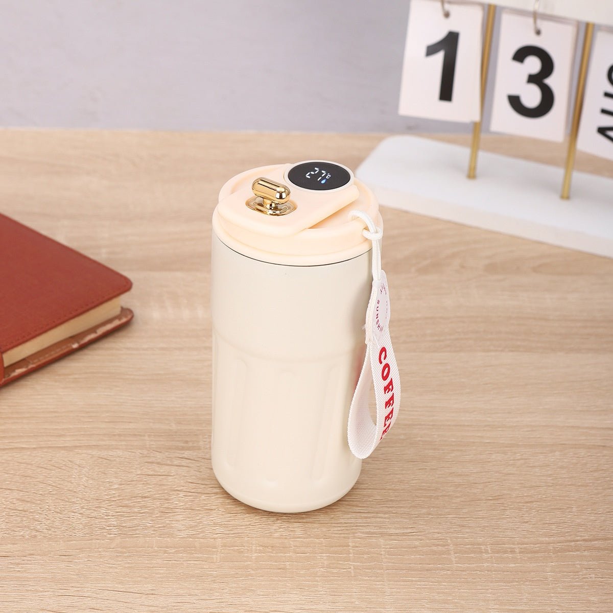 Smart Digital Thermal Bottle Portable Coffee Mug Stainless Steel Water Bottle In-Car Insulated Cup Keep Cold Vacuum Flasks 450ml | Orazek UK Ltd