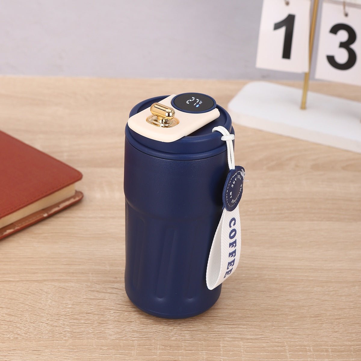 Smart Digital Thermal Bottle Portable Coffee Mug Stainless Steel Water Bottle In-Car Insulated Cup Keep Cold Vacuum Flasks 450ml | Orazek UK Ltd