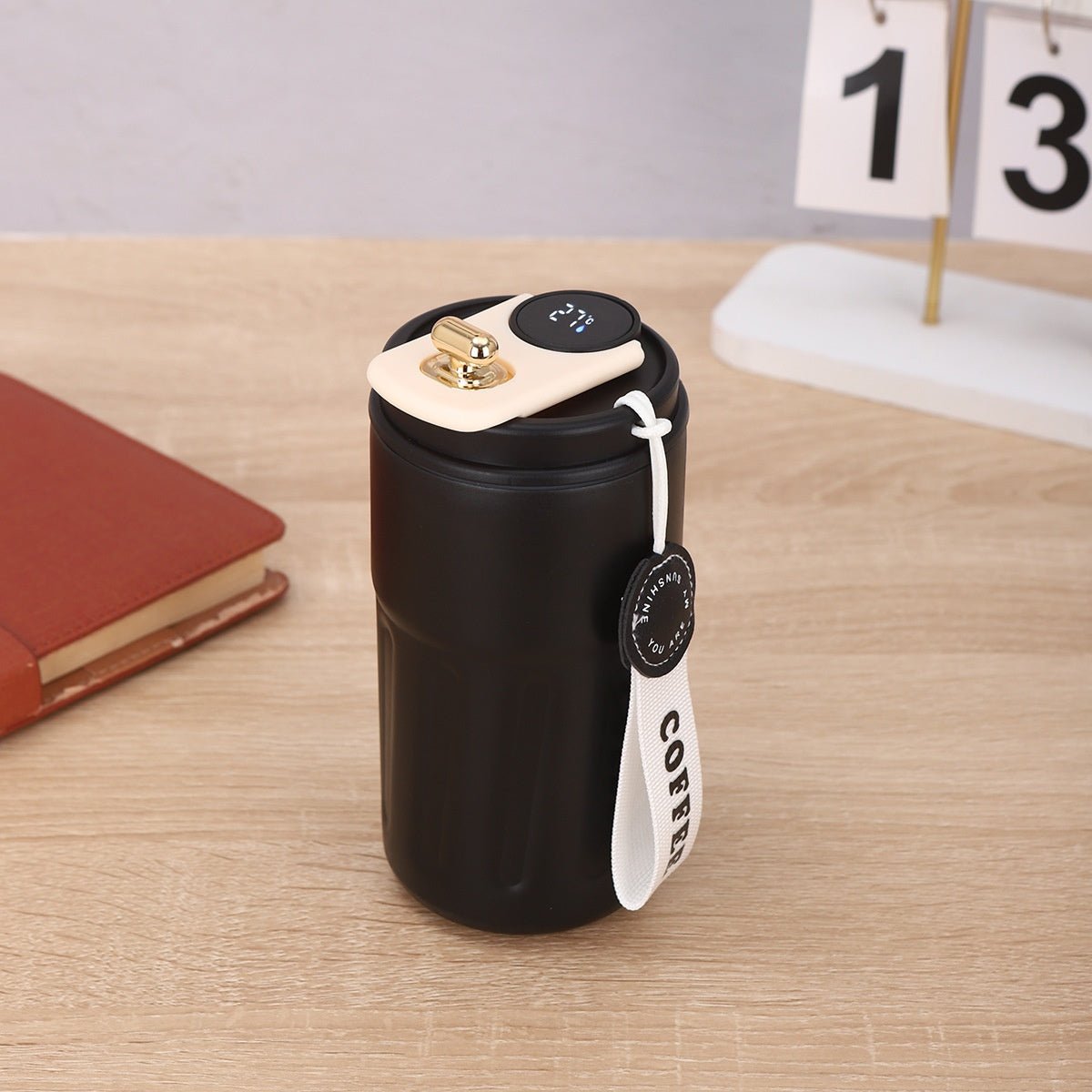 Smart Digital Thermal Bottle Portable Coffee Mug Stainless Steel Water Bottle In-Car Insulated Cup Keep Cold Vacuum Flasks 450ml | Orazek UK Ltd