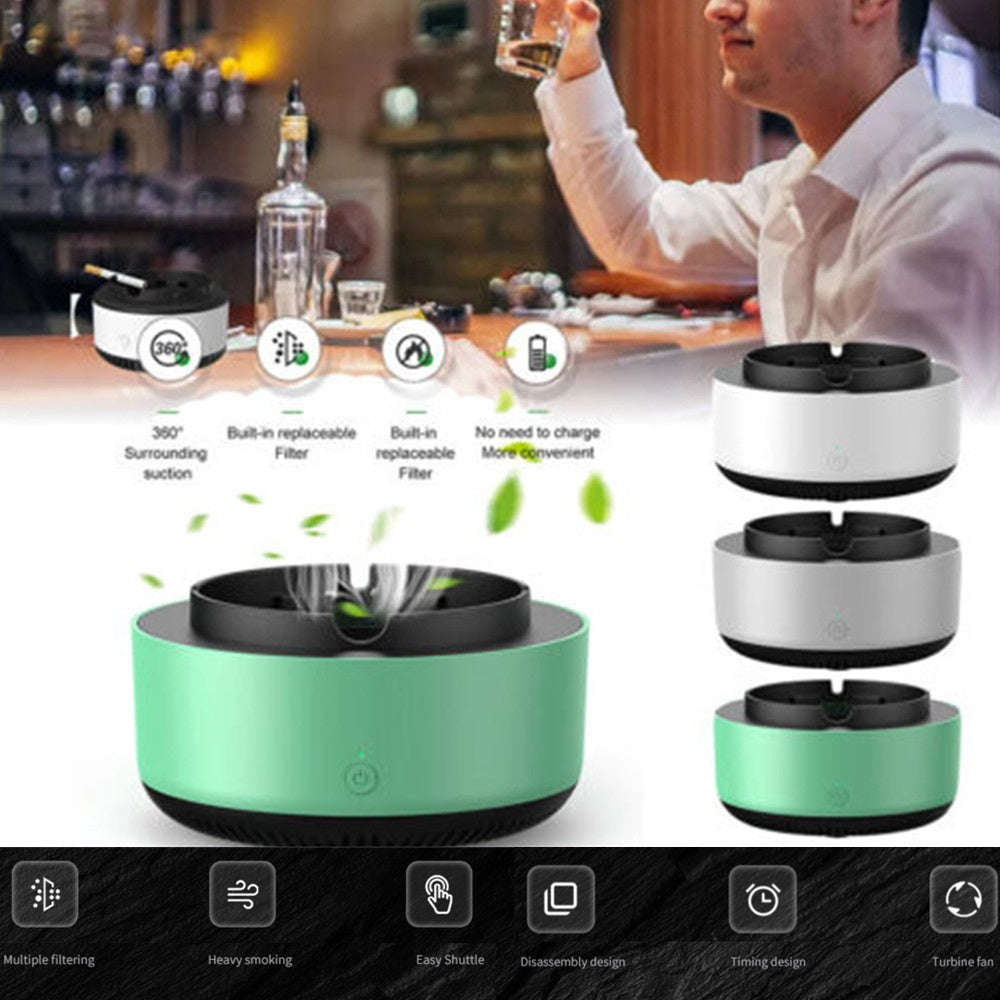 Smoke Removal Air Purification Ashtray Anion Purification Practical Automatic Purifier Ashtray Portable Gadgets For Car Ashtray | Orazek UK Ltd