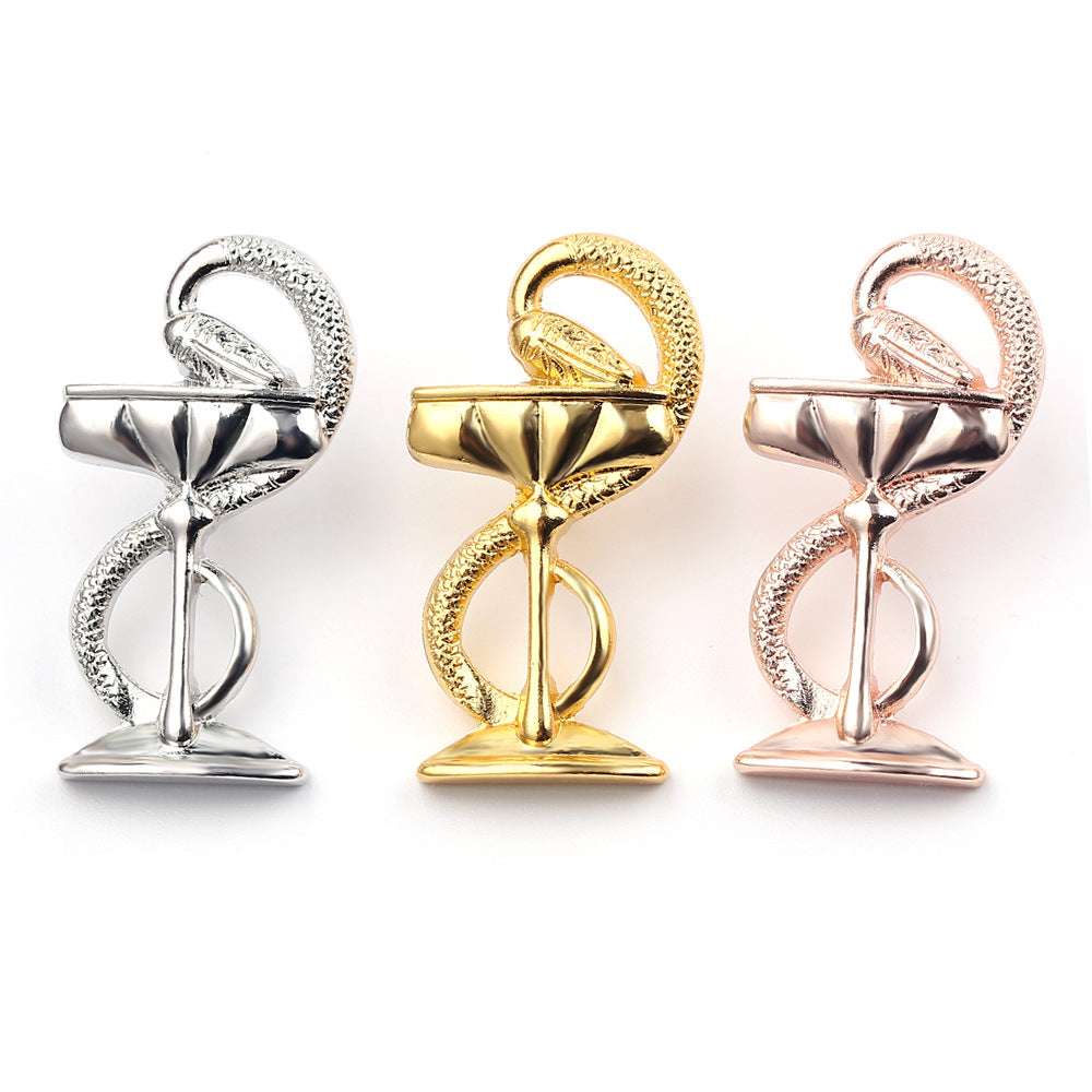 Snake Wine Glass Brooch Wild Temperament Brooch Orazek UK Ltd