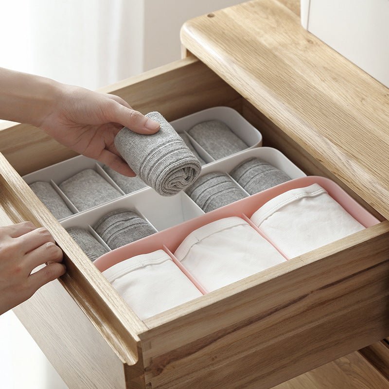 Socks Storage Box Bra Underwear Organizer Desktop Drawer Finishing Box Bathroom Plastic Storage Case Closet Organiser | Orazek UK Ltd