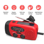 Solar hand crank USB charging radio flashlight | Orazek UK Ltd