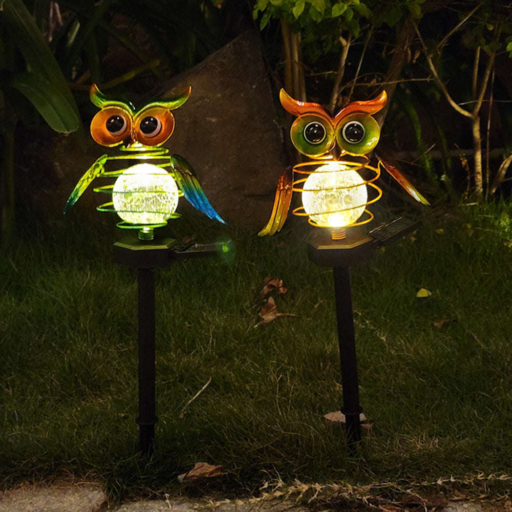 Solar Owl Lawn Lamp Outdoor Waterproof LED Garden Pathway Lighting Night Light Energy Saving Landscape Decor | Orazek UK Ltd