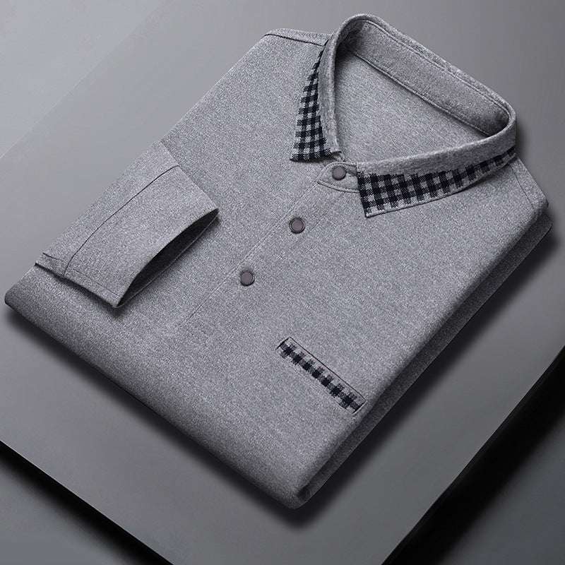 Solid Color Casual Dad Long-t-shirt | Orazek UK Ltd