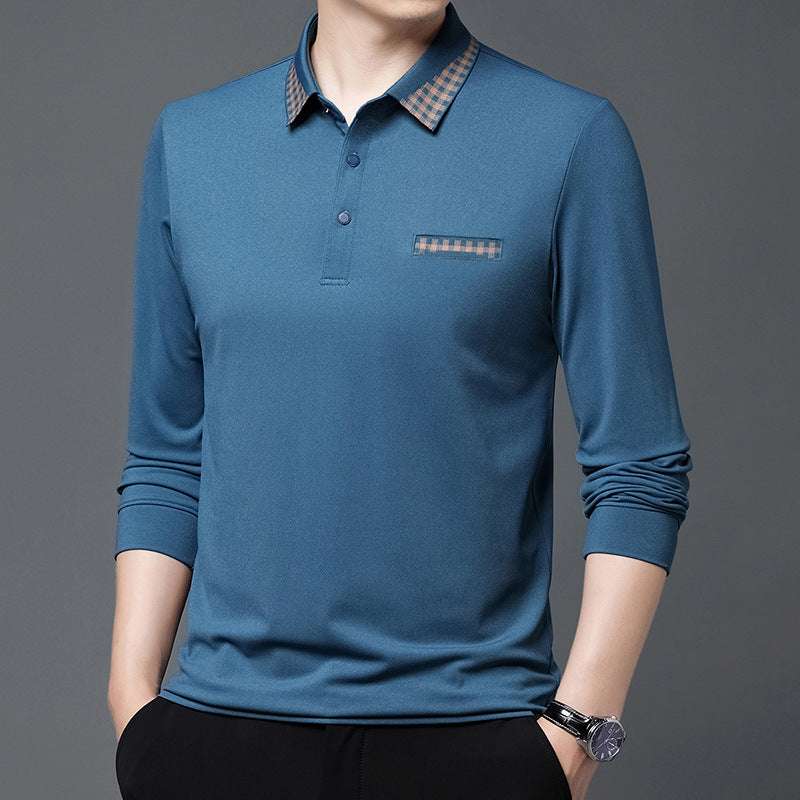 Solid Color Casual Dad Long-t-shirt | Orazek UK Ltd