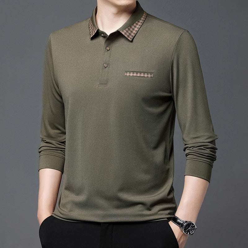 Solid Color Casual Dad Long-t-shirt | Orazek UK Ltd
