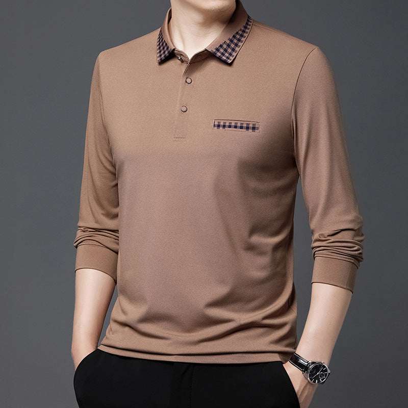 Solid Color Casual Dad Long-t-shirt | Orazek UK Ltd