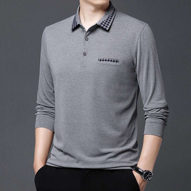 Solid Color Casual Dad Long-t-shirt | Orazek UK Ltd