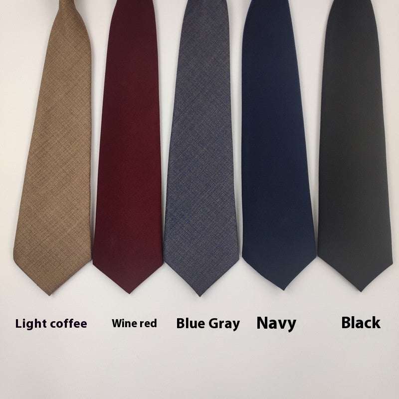 Solid Color Navy Blue Tie Men's Tie | Orazek UK Ltd