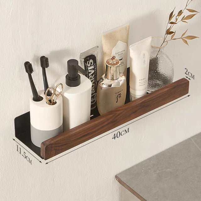 Solid Wood Bathroom Bathroom Non-perforated Shelves | Orazek UK Ltd
