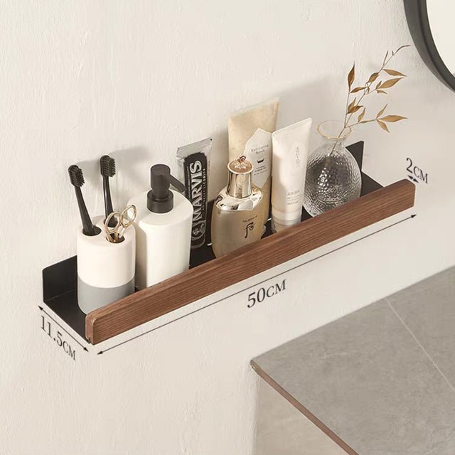 Solid Wood Bathroom Bathroom Non-perforated Shelves | Orazek UK Ltd