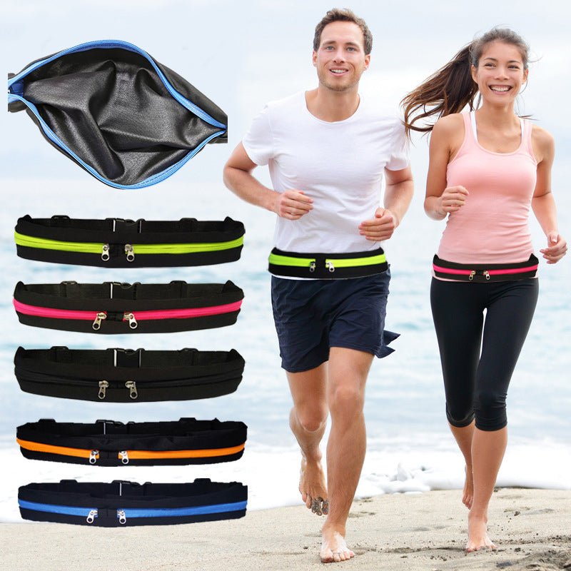 Sports Waist Bag With Double Pocket Slim Zip Running Phone Belt Bags | Orazek UK Ltd