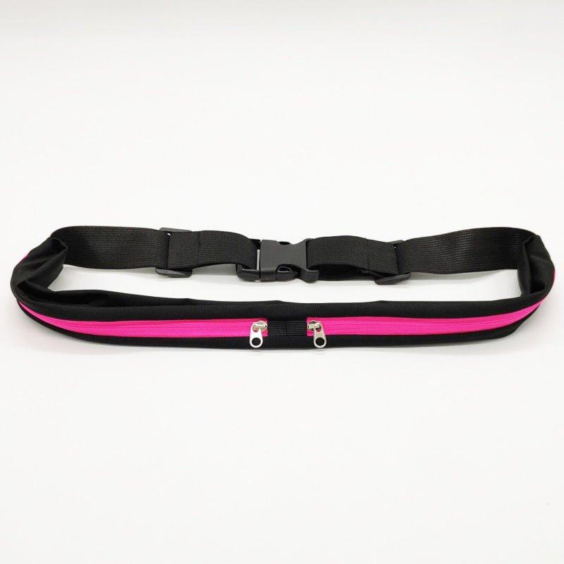 Sports Waist Bag With Double Pocket Slim Zip Running Phone Belt Bags | Orazek UK Ltd