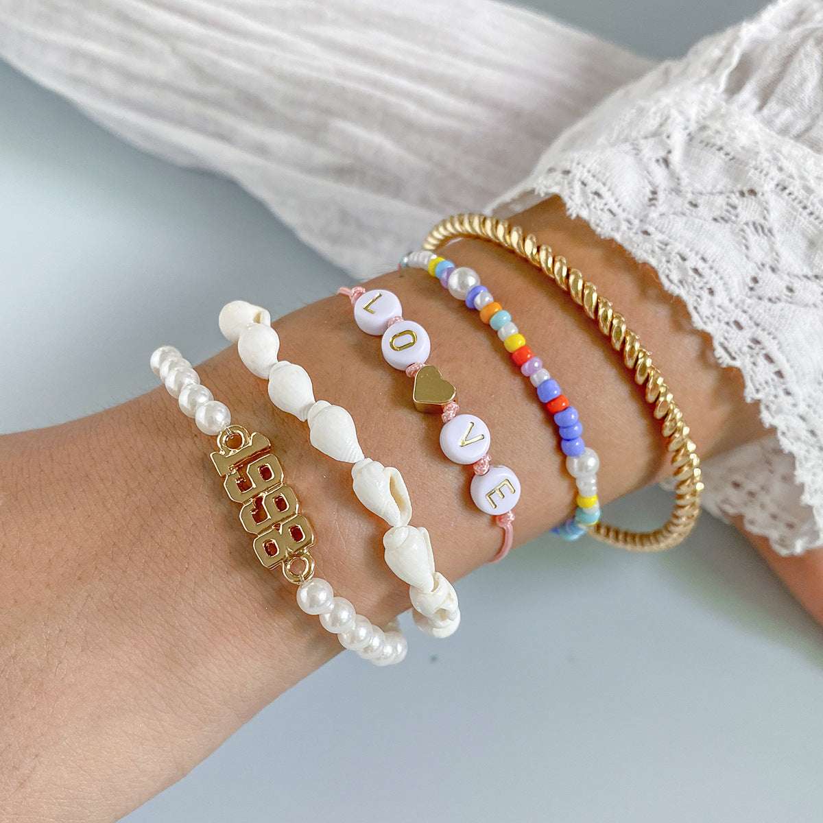 Stacked Twist Ring Shell Jewelry | Orazek UK Ltd
