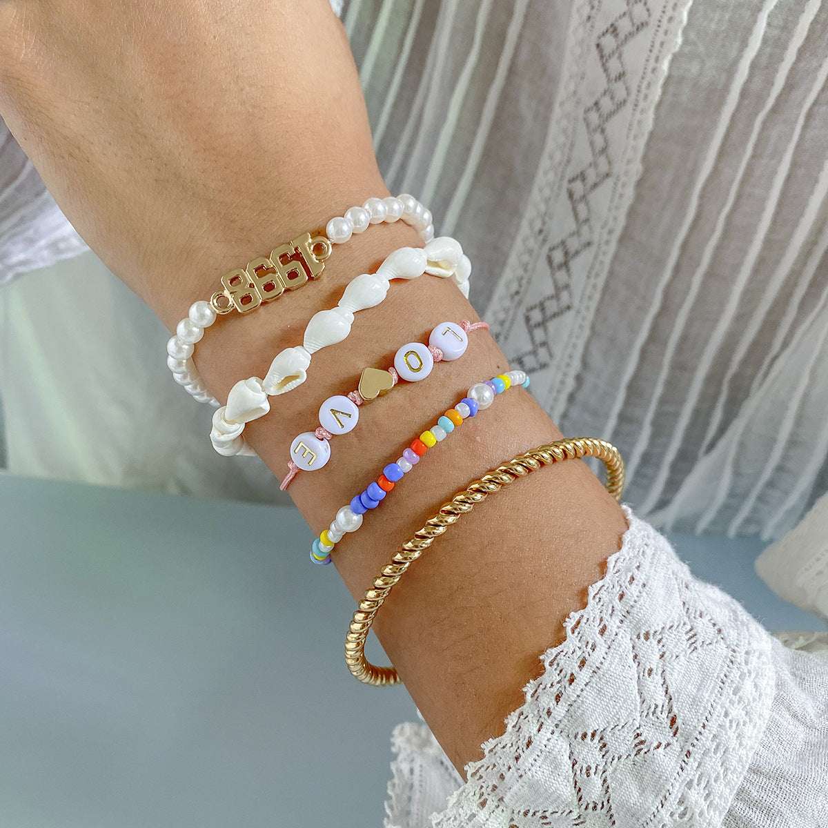 Stacked Twist Ring Shell Jewelry | Orazek UK Ltd