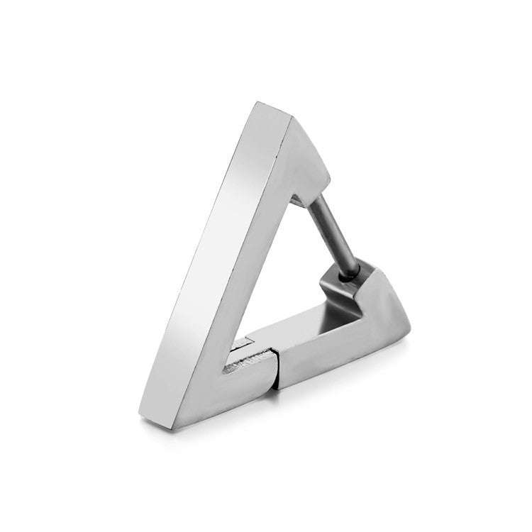 Stainless Steel Creative Hoop Earrings Women Triangular Earrings Fashion Jewelry Huggie Men | Orazek UK Ltd