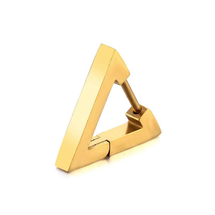 Stainless Steel Creative Hoop Earrings Women Triangular Earrings Fashion Jewelry Huggie Men | Orazek UK Ltd