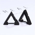 Stainless Steel Creative Hoop Earrings Women Triangular Earrings Fashion Jewelry Huggie Men | Orazek UK Ltd