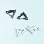 Stainless Steel Creative Hoop Earrings Women Triangular Earrings Fashion Jewelry Huggie Men | Orazek UK Ltd