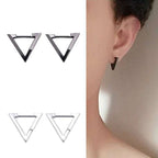 Stainless Steel Creative Hoop Earrings Women Triangular Earrings Fashion Jewelry Huggie Men | Orazek UK Ltd
