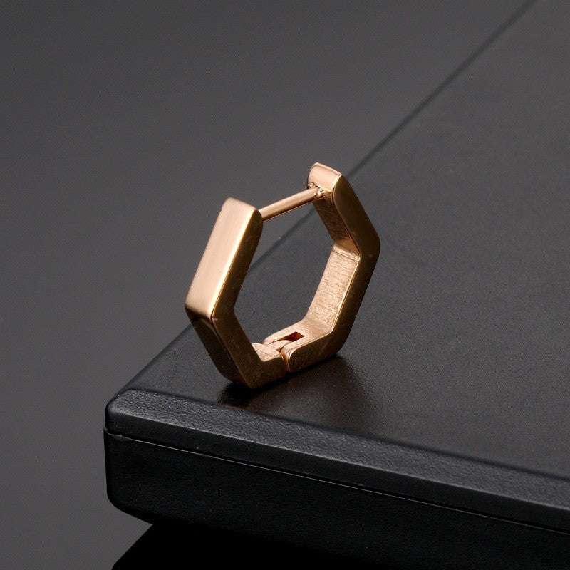 Stainless Steel Creative Hoop Earrings Women Triangular Earrings Fashion Jewelry Huggie Men | Orazek UK Ltd
