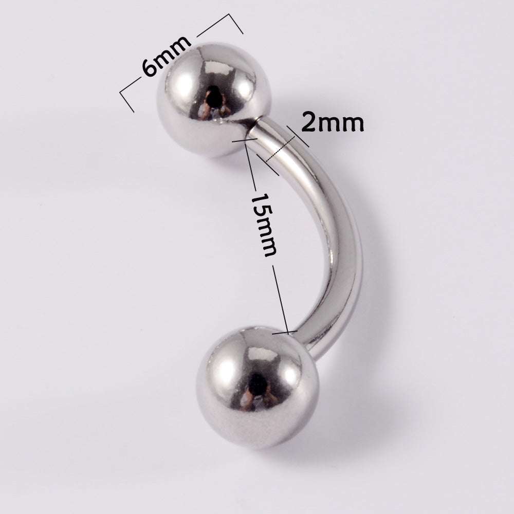 Stainless Steel Curved Rod Body Piercing Earrings | Orazek UK Ltd